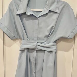 Light Blue Shirt Dress